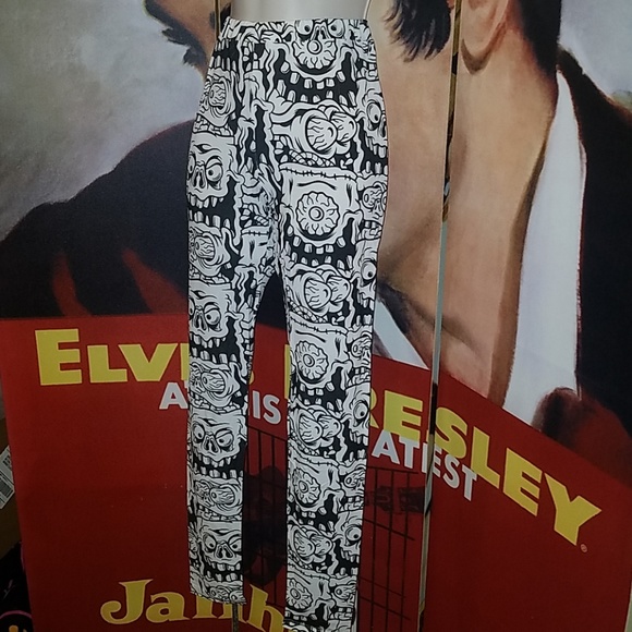 Sourpuss Melting Monster Kitchy Comic Con Halloween Creepy Ghoul Leggings - Picture 6 of 10